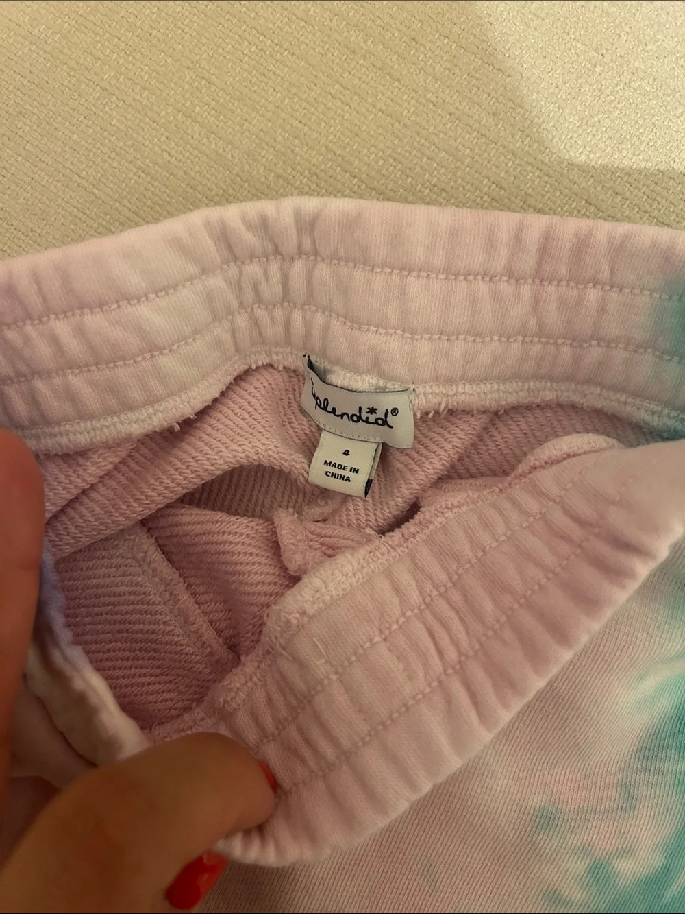 Splendid Girls Tie-Dye Pink Purple Teal Two-Piece Set